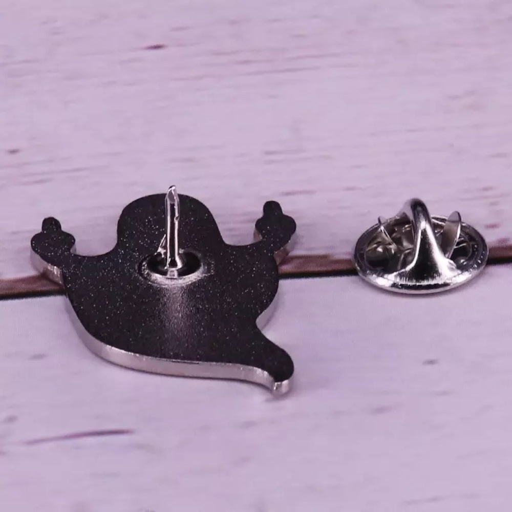 See You In Hell Funny Ghost Skeleton Enamel Pin - Picture 2 of 2